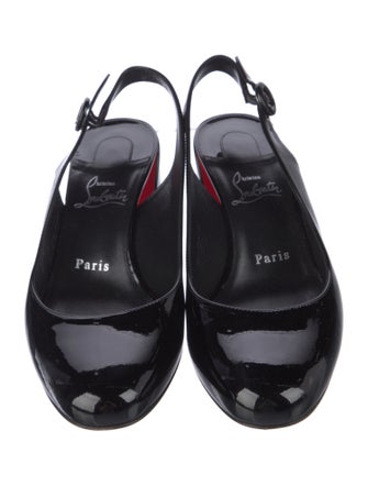 Christian Louboutin Patent Leather Slingback Pumps