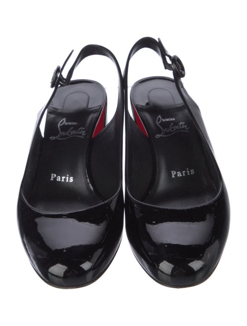 Christian Louboutin Patent Leather Slingback Pumps