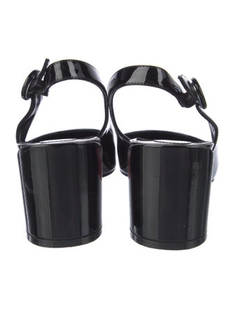 Christian Louboutin Patent Leather Slingback Pumps