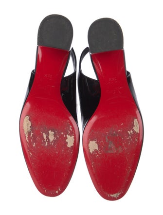 Christian Louboutin Patent Leather Slingback Pumps