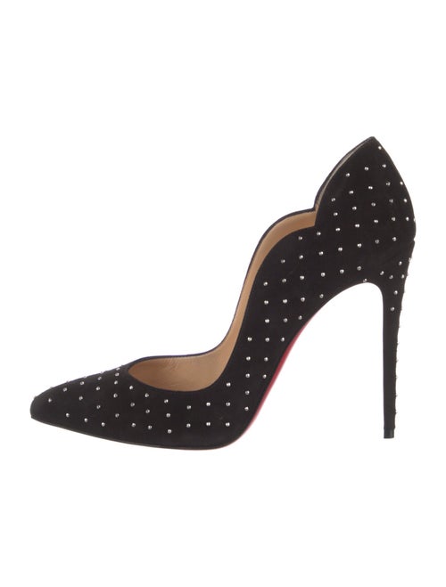 Christian Louboutin Suede Studded Accents Pumps