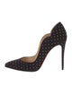 Christian Louboutin Suede Studded Accents Pumps