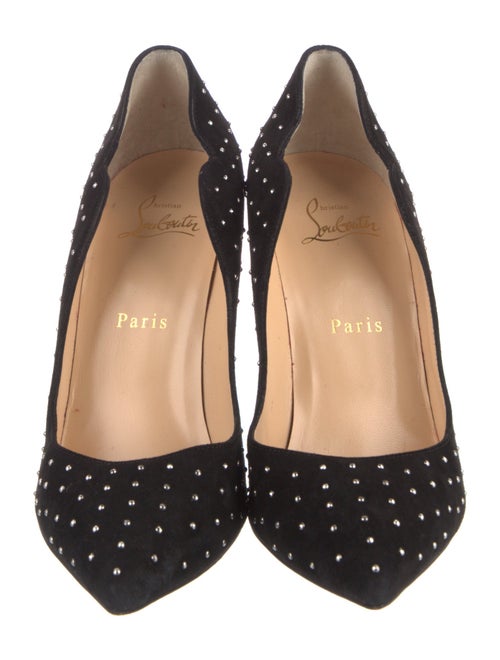 Christian Louboutin Suede Studded Accents Pumps
