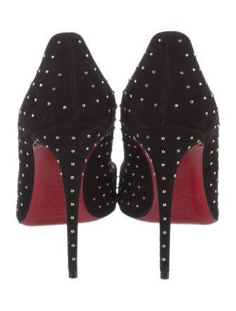 Christian Louboutin Suede Studded Accents Pumps