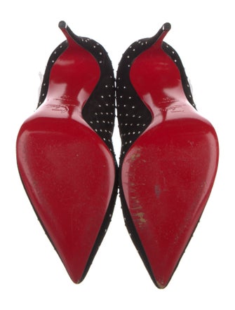 Christian Louboutin Suede Studded Accents Pumps