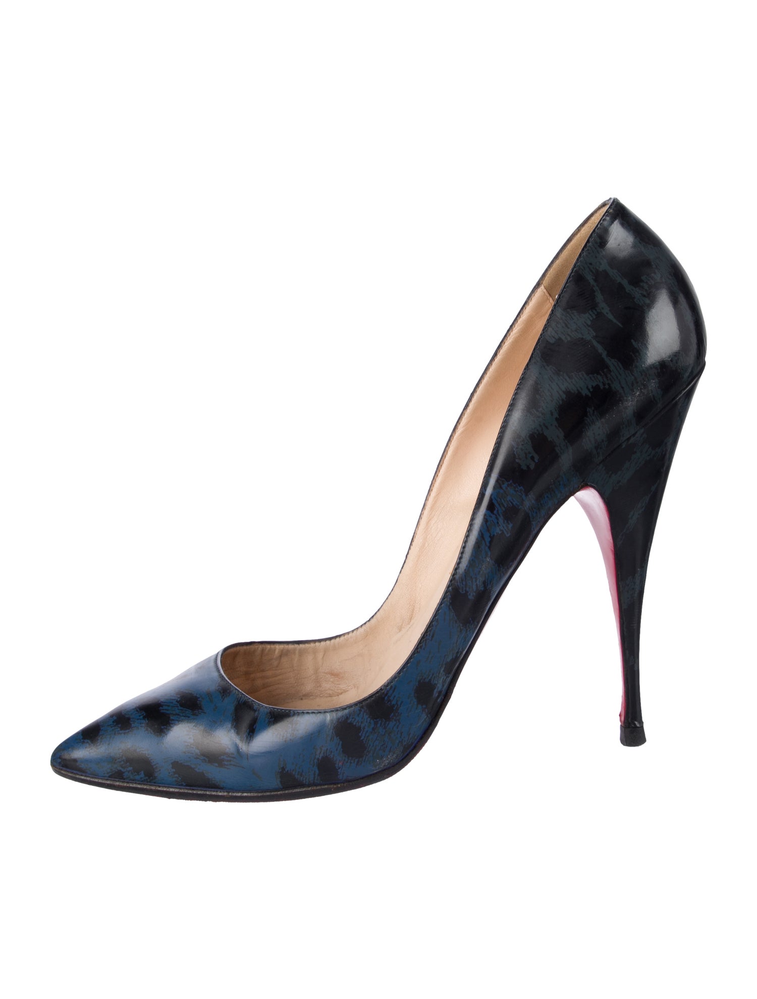 Christian Louboutin Leather Animal Print Pumps