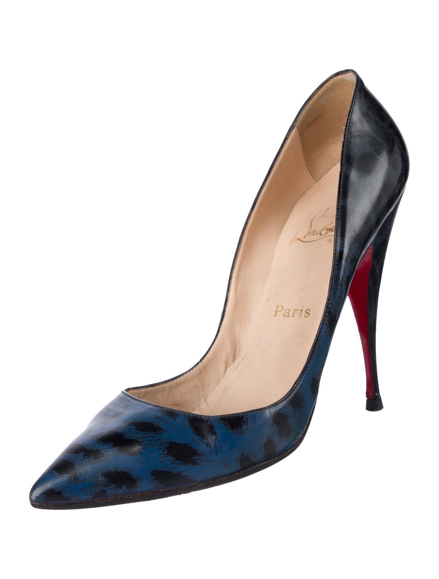 Christian Louboutin Leather Animal Print Pumps