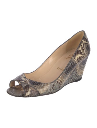 Christian Louboutin Snakeskin Animal Print Pumps