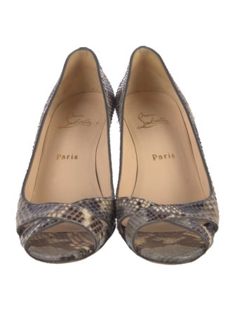 Christian Louboutin Snakeskin Animal Print Pumps