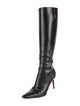 Christian Louboutin Leather Pleated Accents Boots
