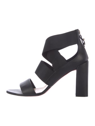 Christian Louboutin Spike Accents Leather Sandals