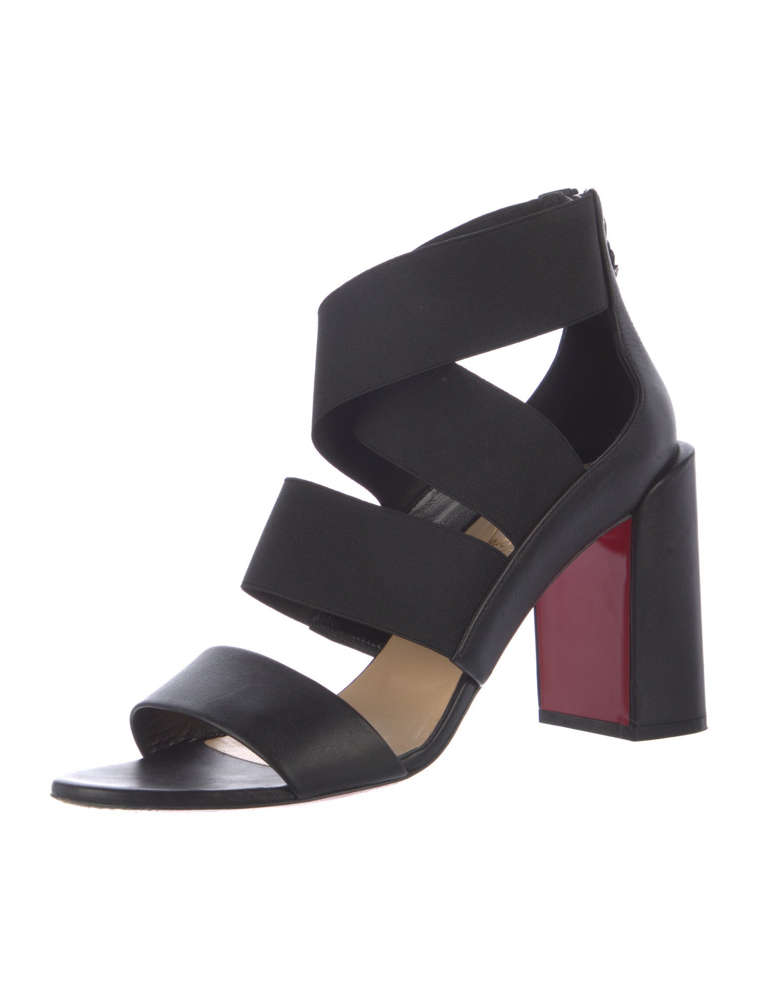 Christian Louboutin Spike Accents Leather Sandals