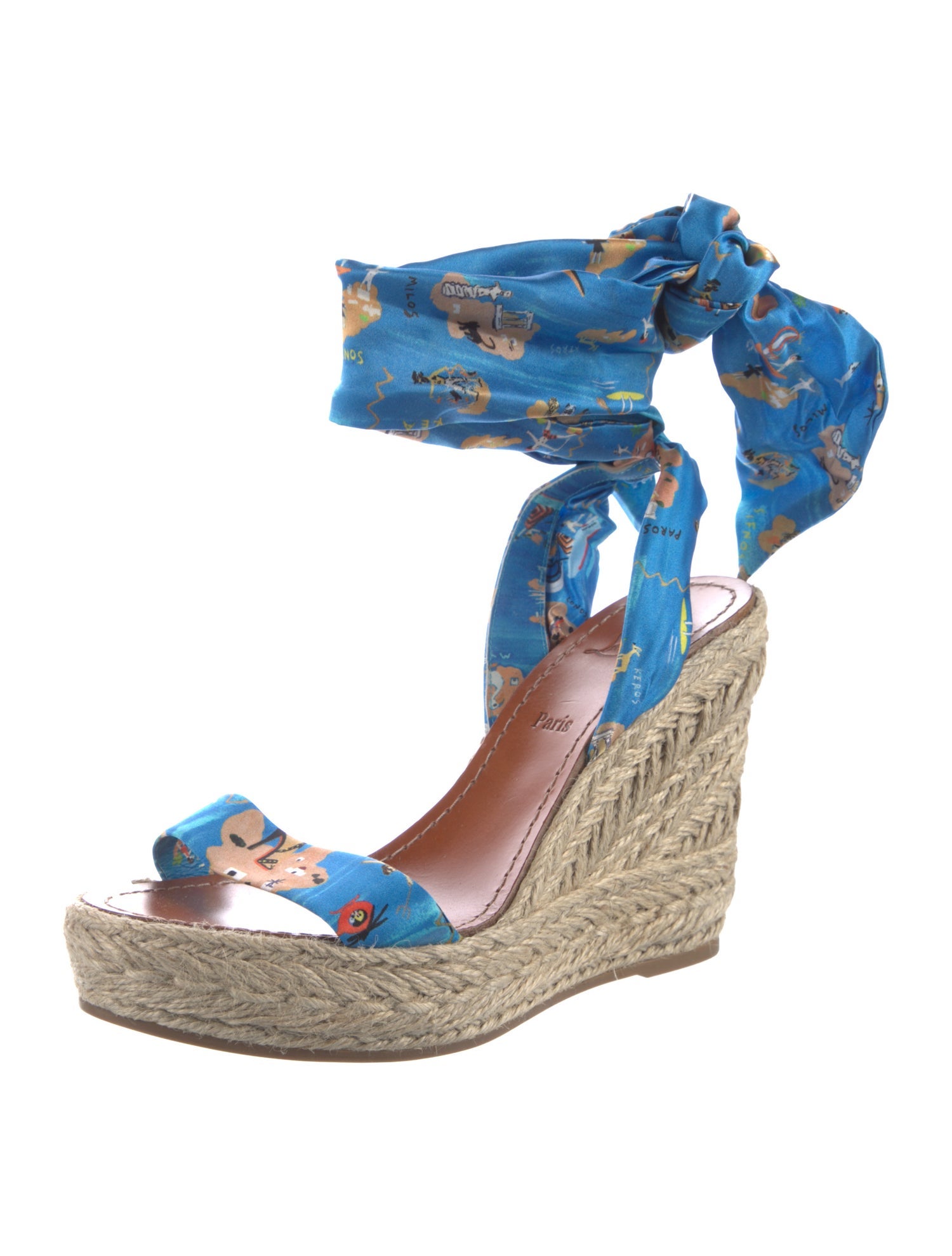 Christian Louboutin Jute Printed Espadrilles