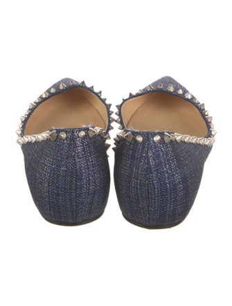 Christian Louboutin Spike Accents Glitter Accents D'Orsay Flats
