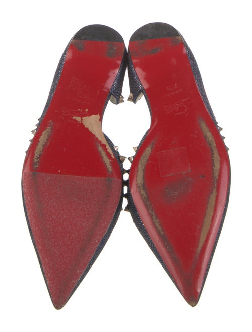 Christian Louboutin Spike Accents Glitter Accents D'Orsay Flats