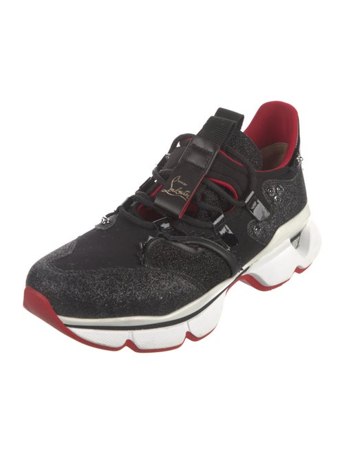 Christian Louboutin Spike Accents Neoprene Sneakers