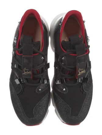 Christian Louboutin Spike Accents Neoprene Sneakers