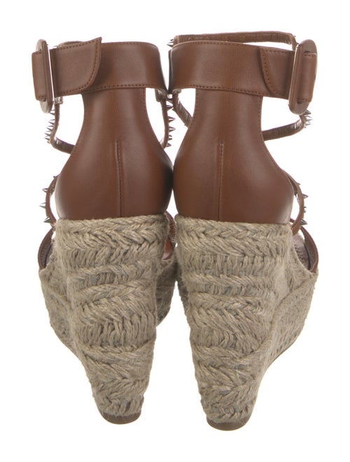 Christian Louboutin Spike Accents Leather Espadrilles