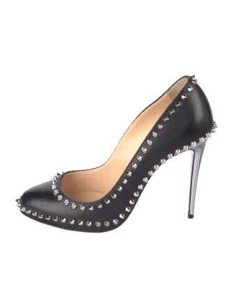 Christian Louboutin Spike Accents Leather Pumps