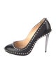 Christian Louboutin Spike Accents Leather Pumps
