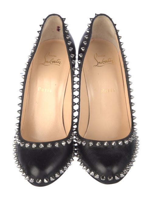 Christian Louboutin Spike Accents Leather Pumps