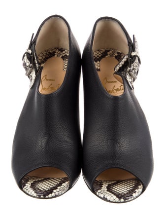 Christian Louboutin Leather Animal Print D'Orsay Pumps