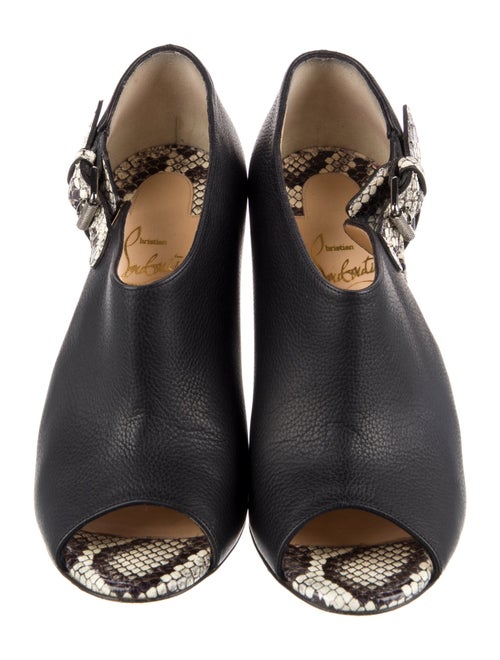 Christian Louboutin Leather Animal Print D'Orsay Pumps