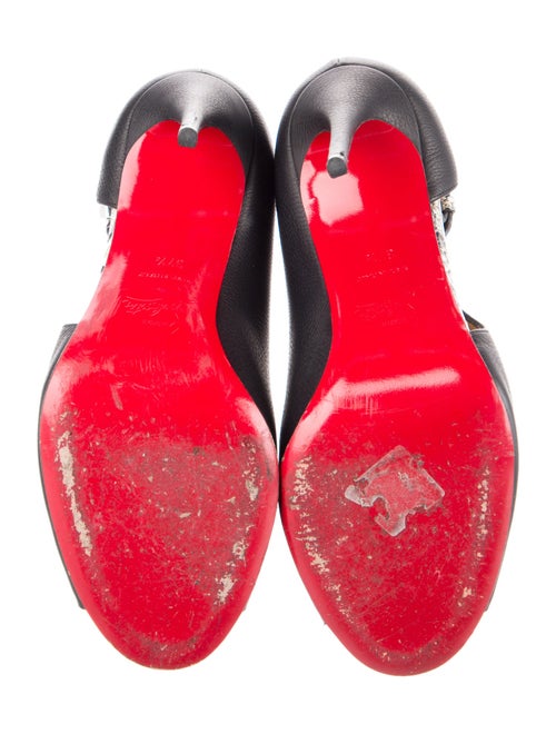 Christian Louboutin Leather Animal Print D'Orsay Pumps