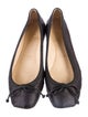 Christian Louboutin Leather Bow Accents Ballet Flats