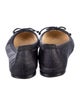 Christian Louboutin Leather Bow Accents Ballet Flats