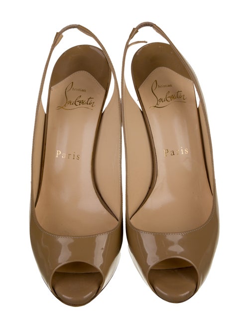 Christian Louboutin Patent Leather Slingback Pumps