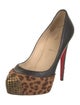 Christian Louboutin Leather Animal Print Pumps
