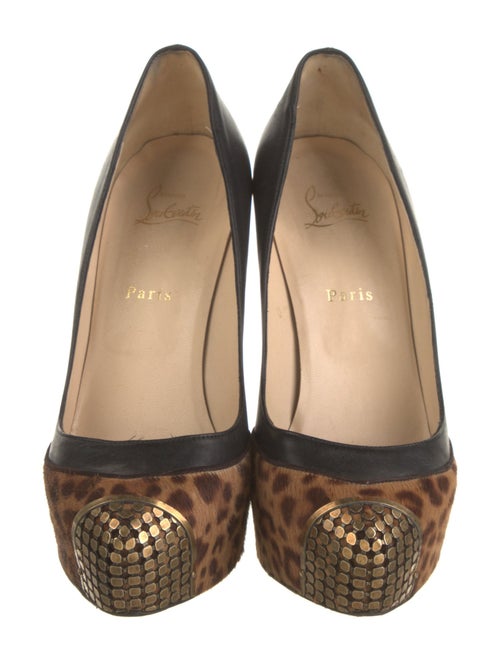 Christian Louboutin Leather Animal Print Pumps