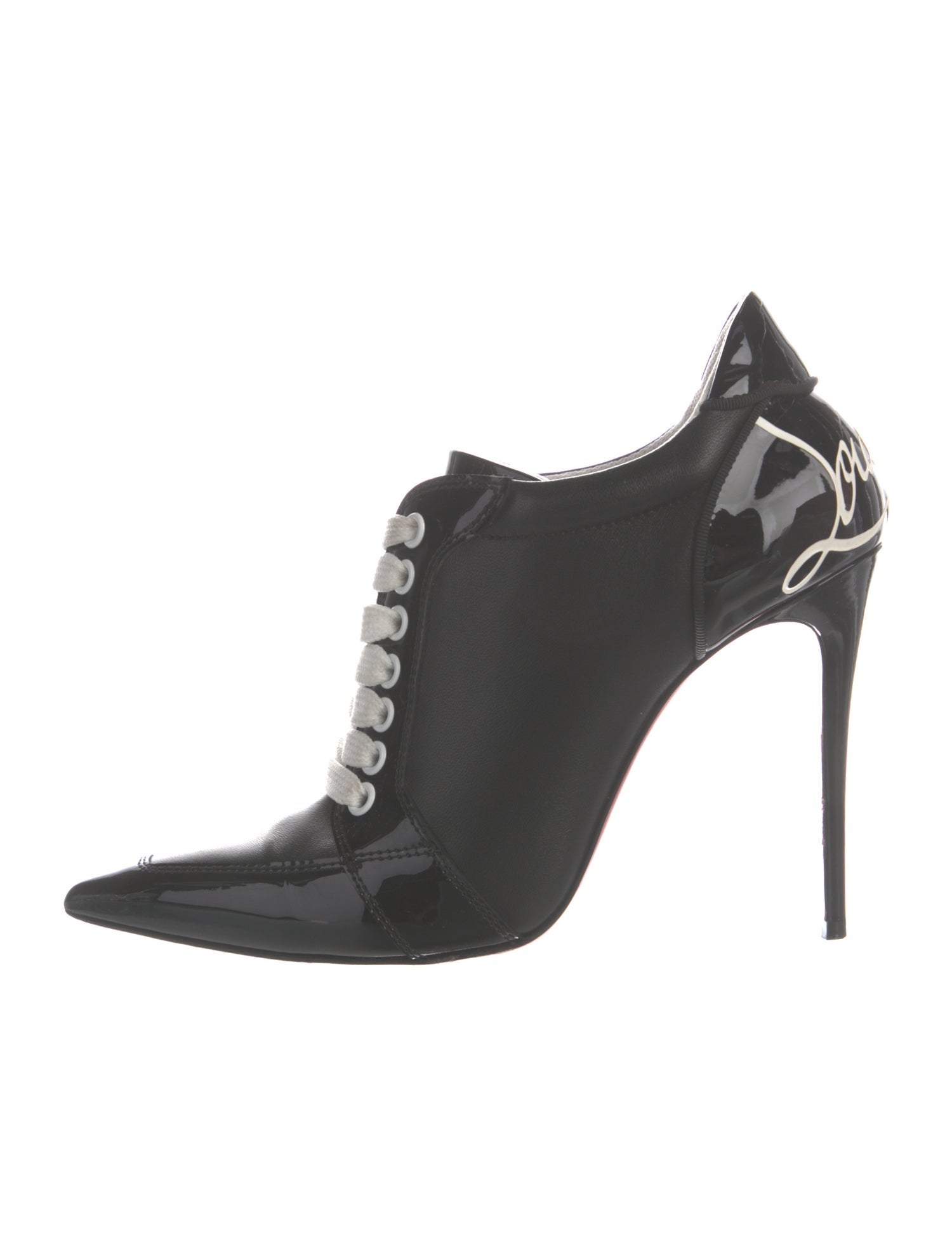 Christian Louboutin Pom Pom Booty Leather Pumps