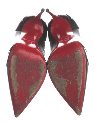 Christian Louboutin Pom Pom Booty Leather Pumps
