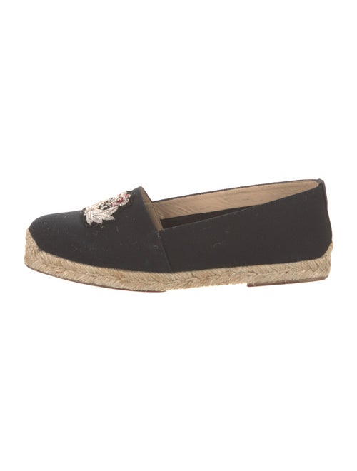 Christian Louboutin Canvas Embroidered Accent Espadrilles