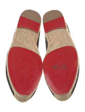 Christian Louboutin Canvas Embroidered Accent Espadrilles