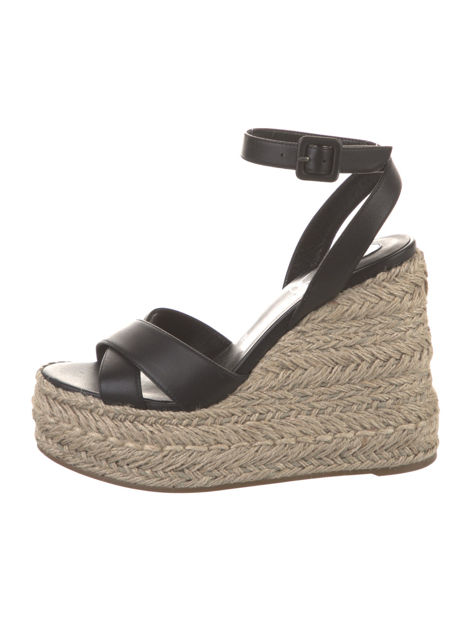 Christian Louboutin Leather Leather Trim Embellishment Espadrilles