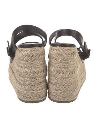 Christian Louboutin Leather Leather Trim Embellishment Espadrilles