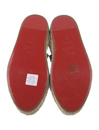 Christian Louboutin Leather Leather Trim Embellishment Espadrilles