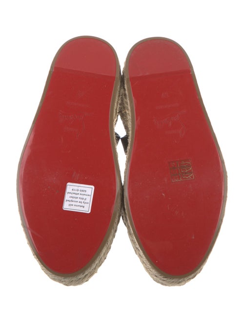 Christian Louboutin Leather Leather Trim Embellishment Espadrilles