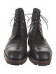 Christian Louboutin Leather Lasercut Accents Lace-Up Boots