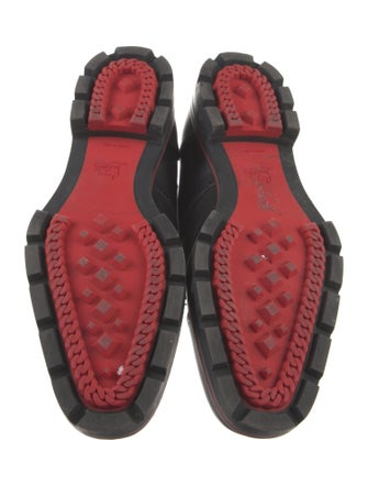 Christian Louboutin Leather Lasercut Accents Lace-Up Boots