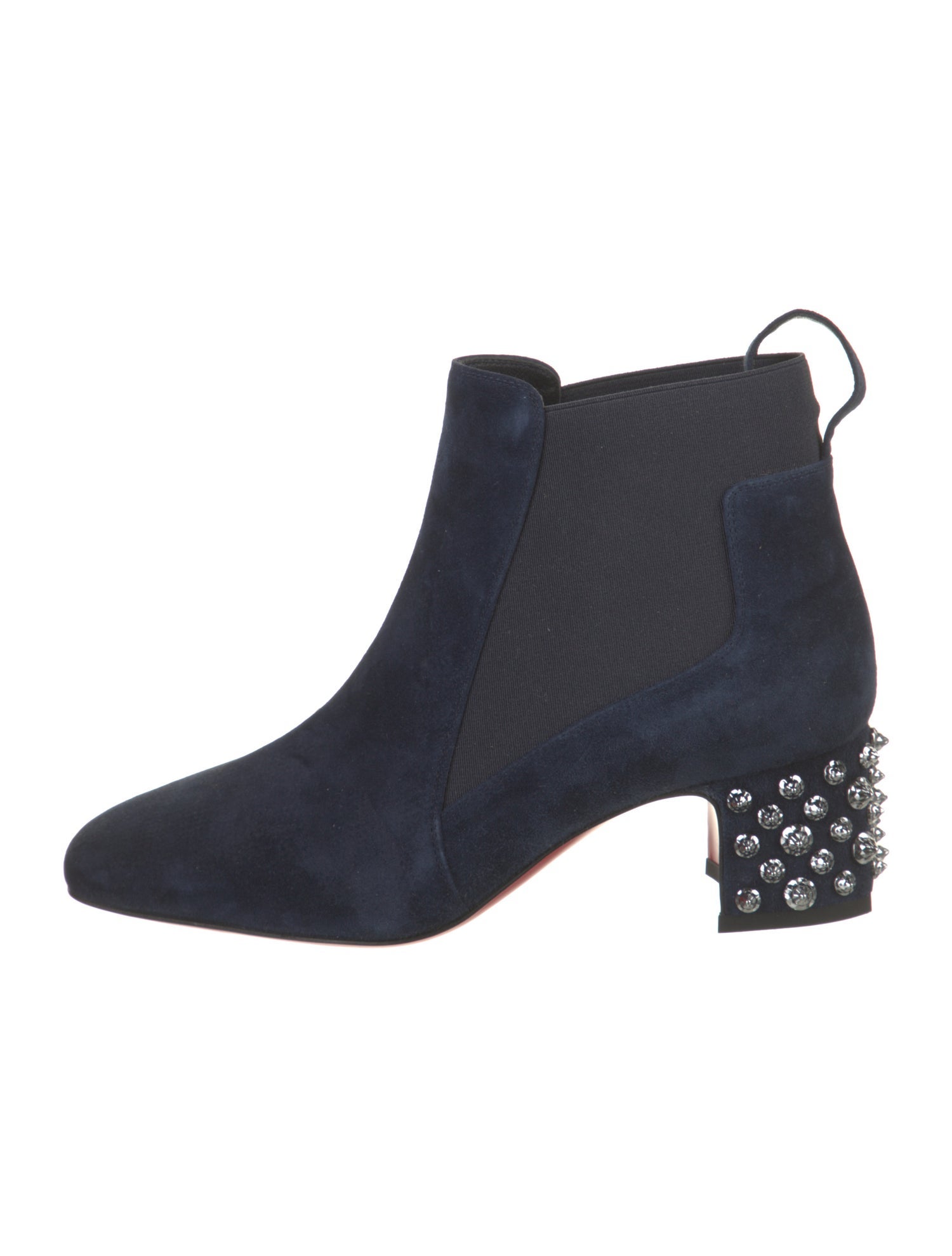 Christian Louboutin Spike Accents Suede Chelsea Boots