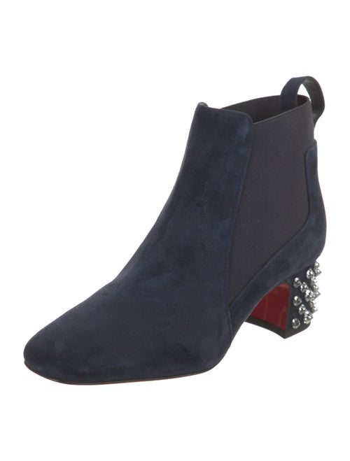 Christian Louboutin Spike Accents Suede Chelsea Boots