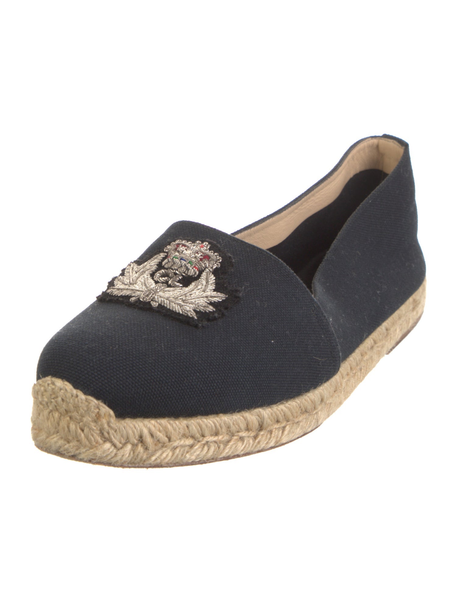 Christian Louboutin Canvas Embroidered Accent Espadrilles