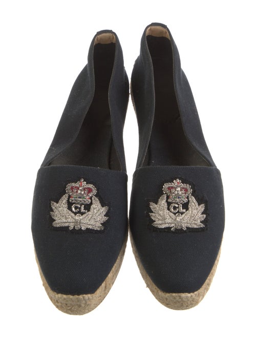 Christian Louboutin Canvas Embroidered Accent Espadrilles