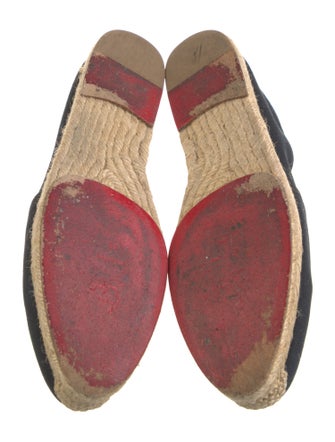 Christian Louboutin Canvas Embroidered Accent Espadrilles