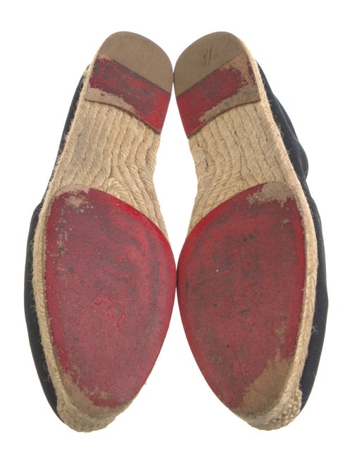 Christian Louboutin Canvas Embroidered Accent Espadrilles