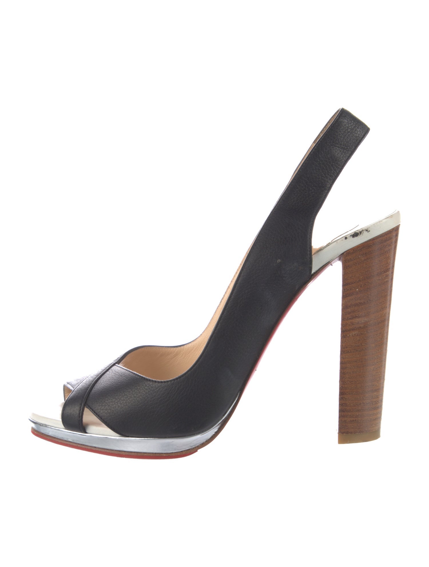 Christian Louboutin Leather Slingback Sandals
